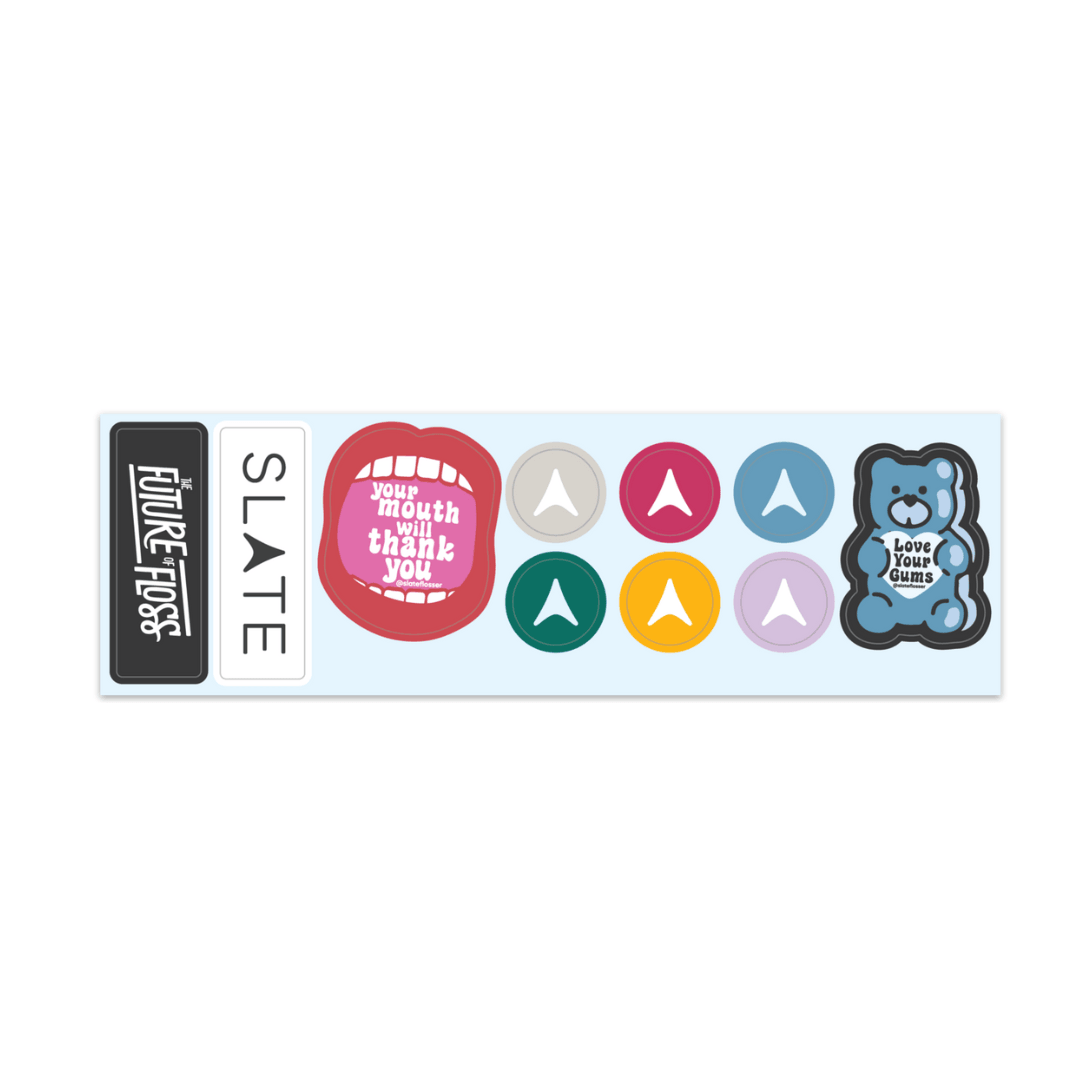Slate Electric Flosser Stickers - Slate Flosser
