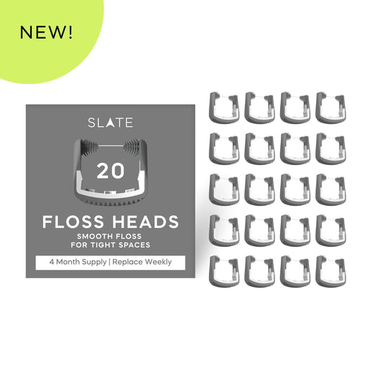 Gray Smooth Floss Heads - 20-Pk