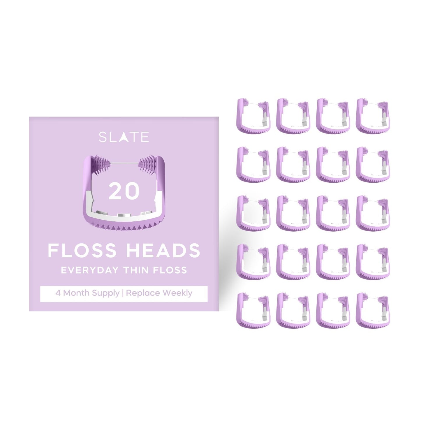 Lilac Thin Floss Heads - 20-Pk