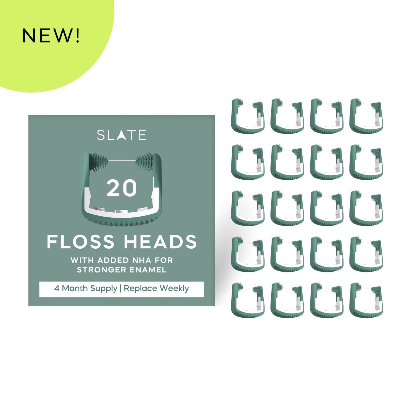Mint nHA Thin Floss Heads - 20-Pk