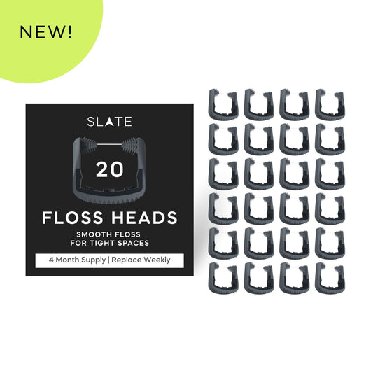 Black Smooth Floss Heads - 20-Pk