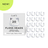 White Smooth Floss Heads - 20-Pk