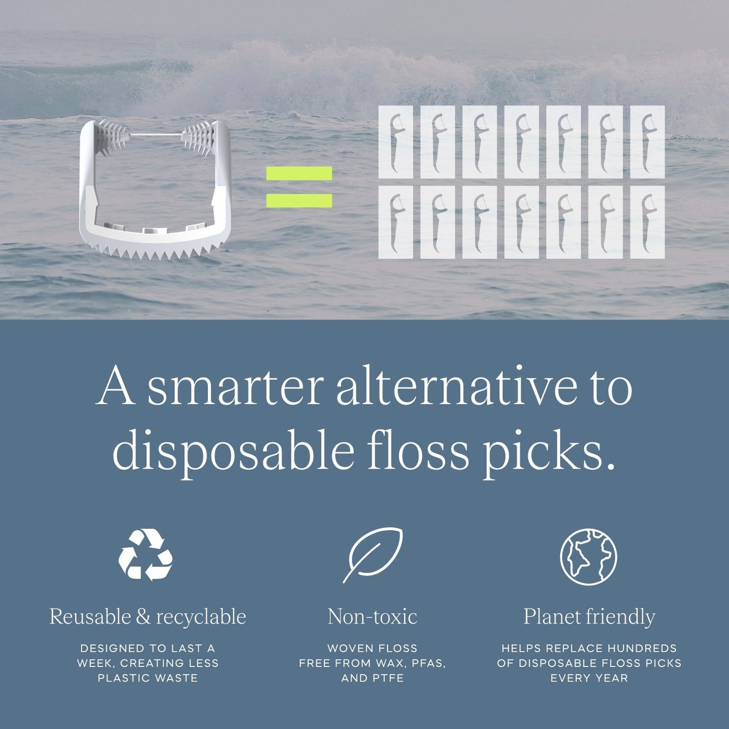 White Smooth Floss Heads