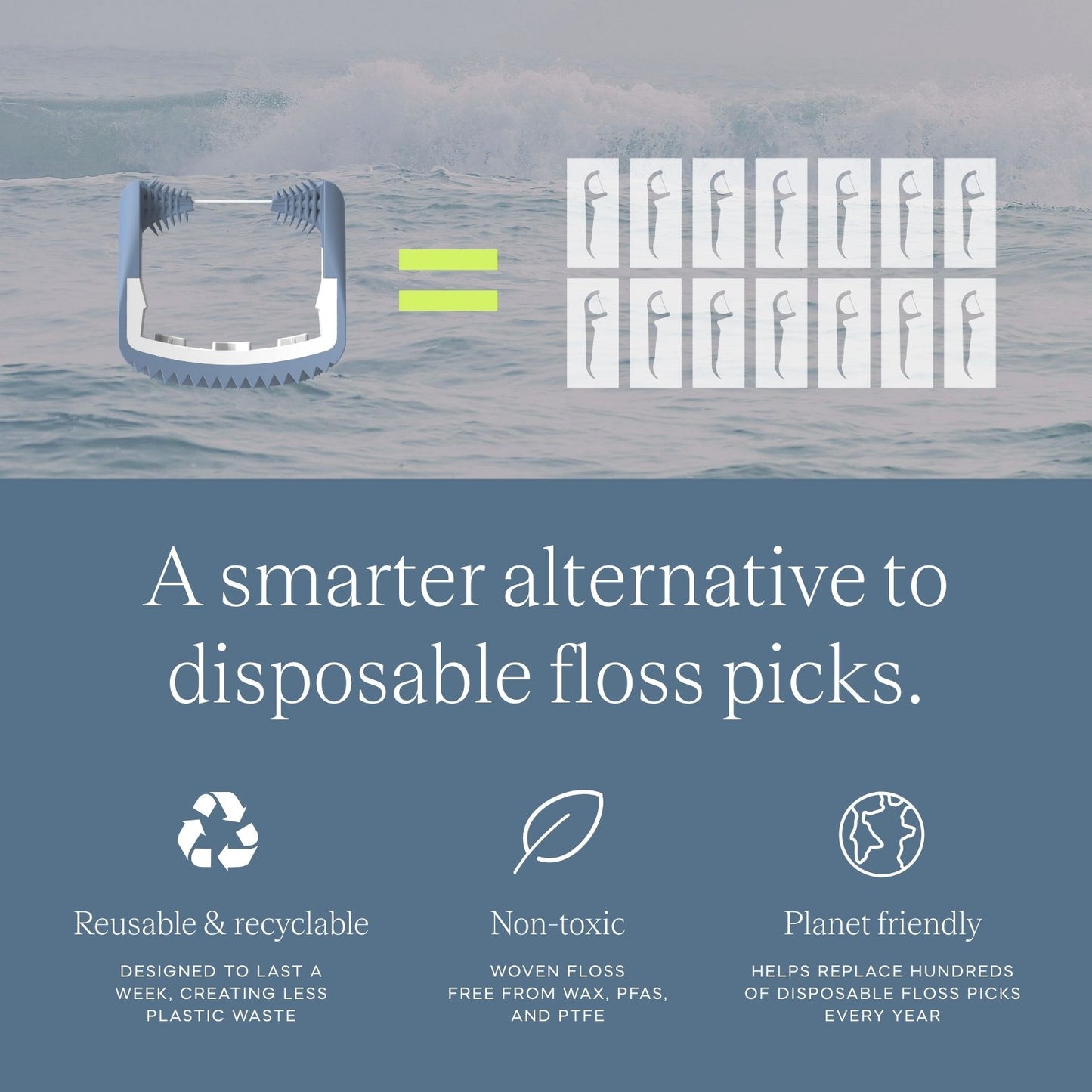 Blue nHA Floss Heads