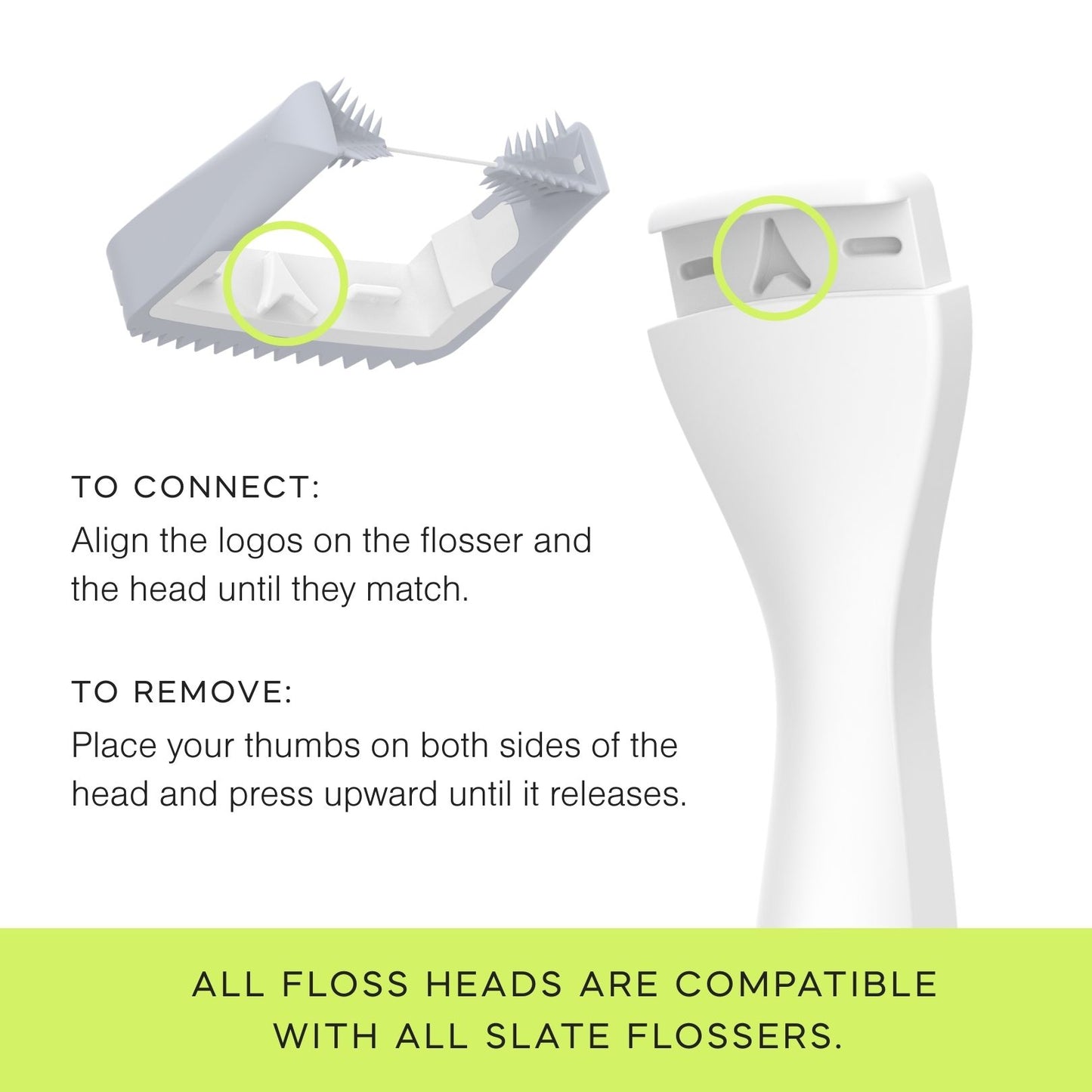 Blue nHA Floss Heads