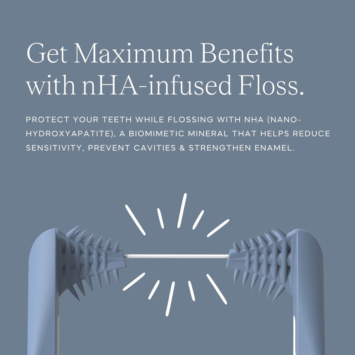 Blue nHA Floss Heads - 20-Pk