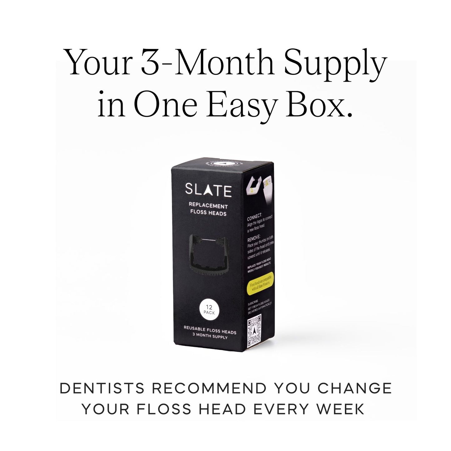 Black Smooth Floss Heads