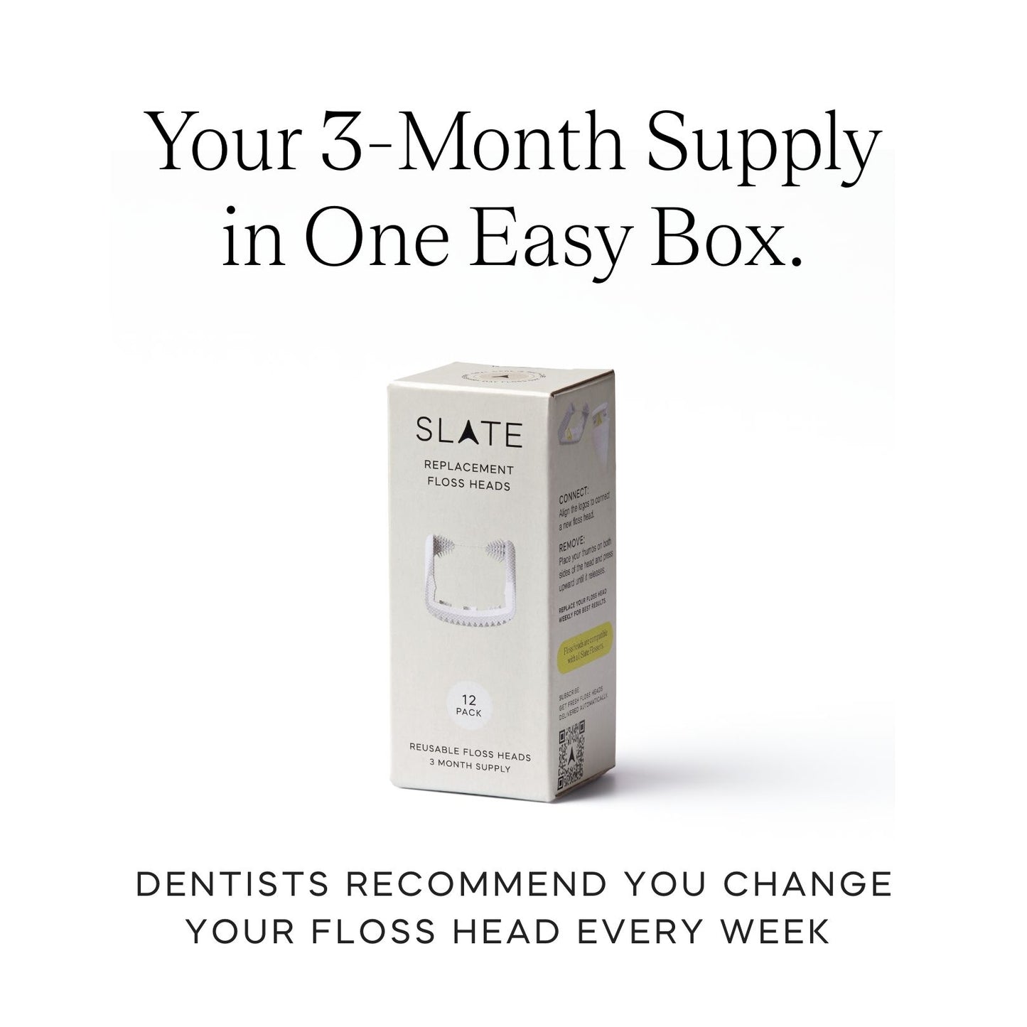 White Smooth Floss Heads