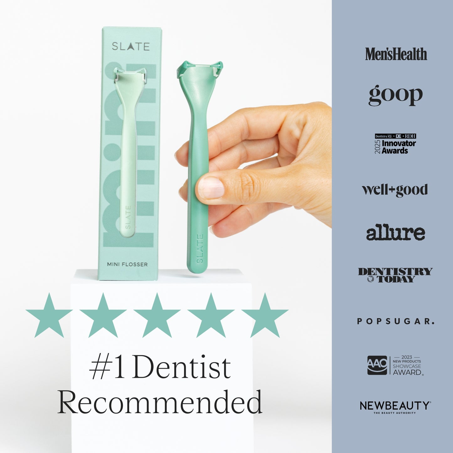 Slate Mini Flosser - BLUE