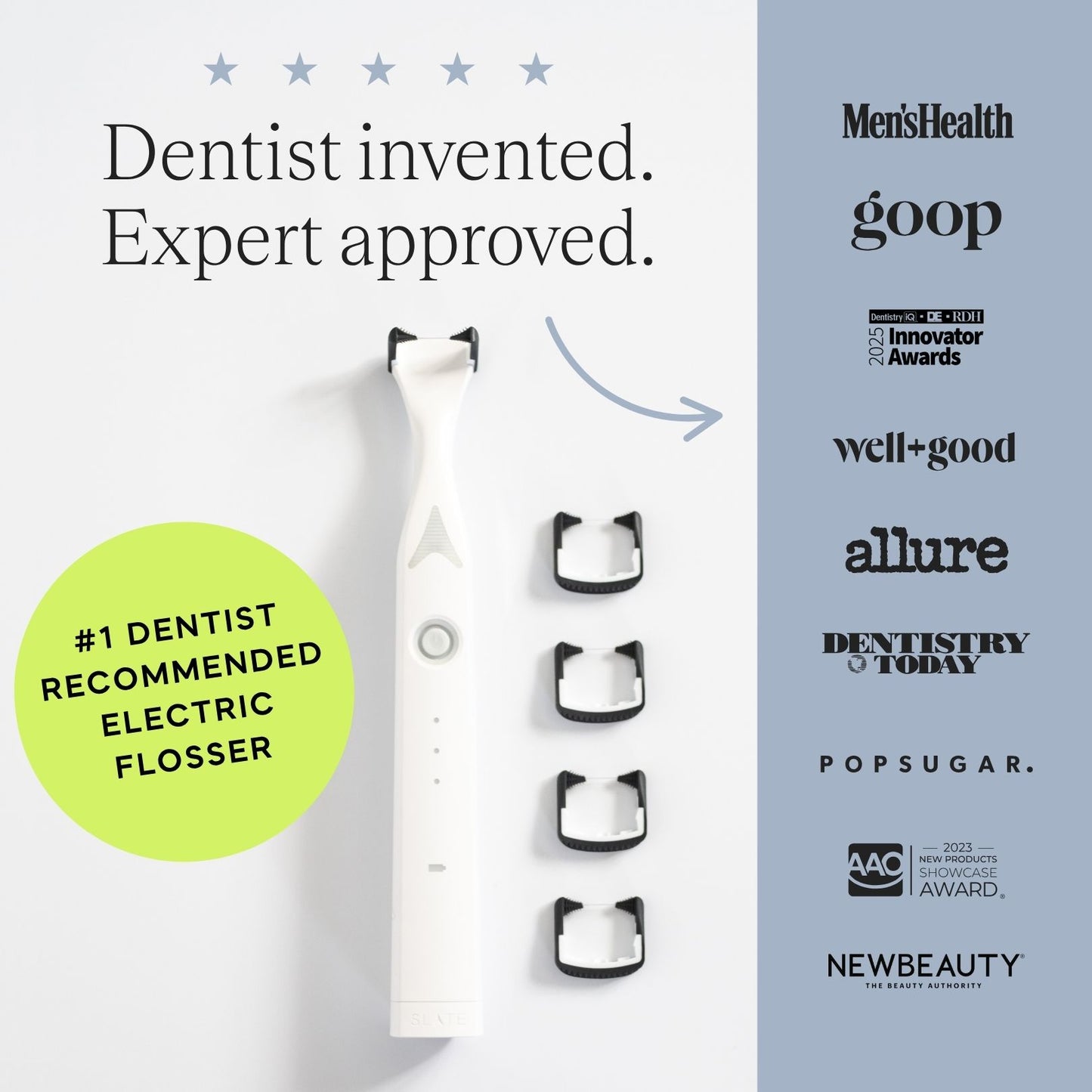 Irrigador bucal eléctrico recargable Slate