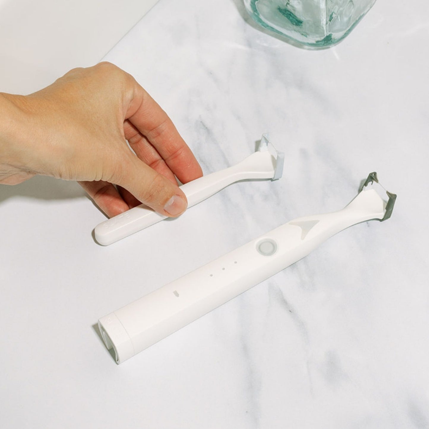 White Smooth Floss Heads - 20-Pk