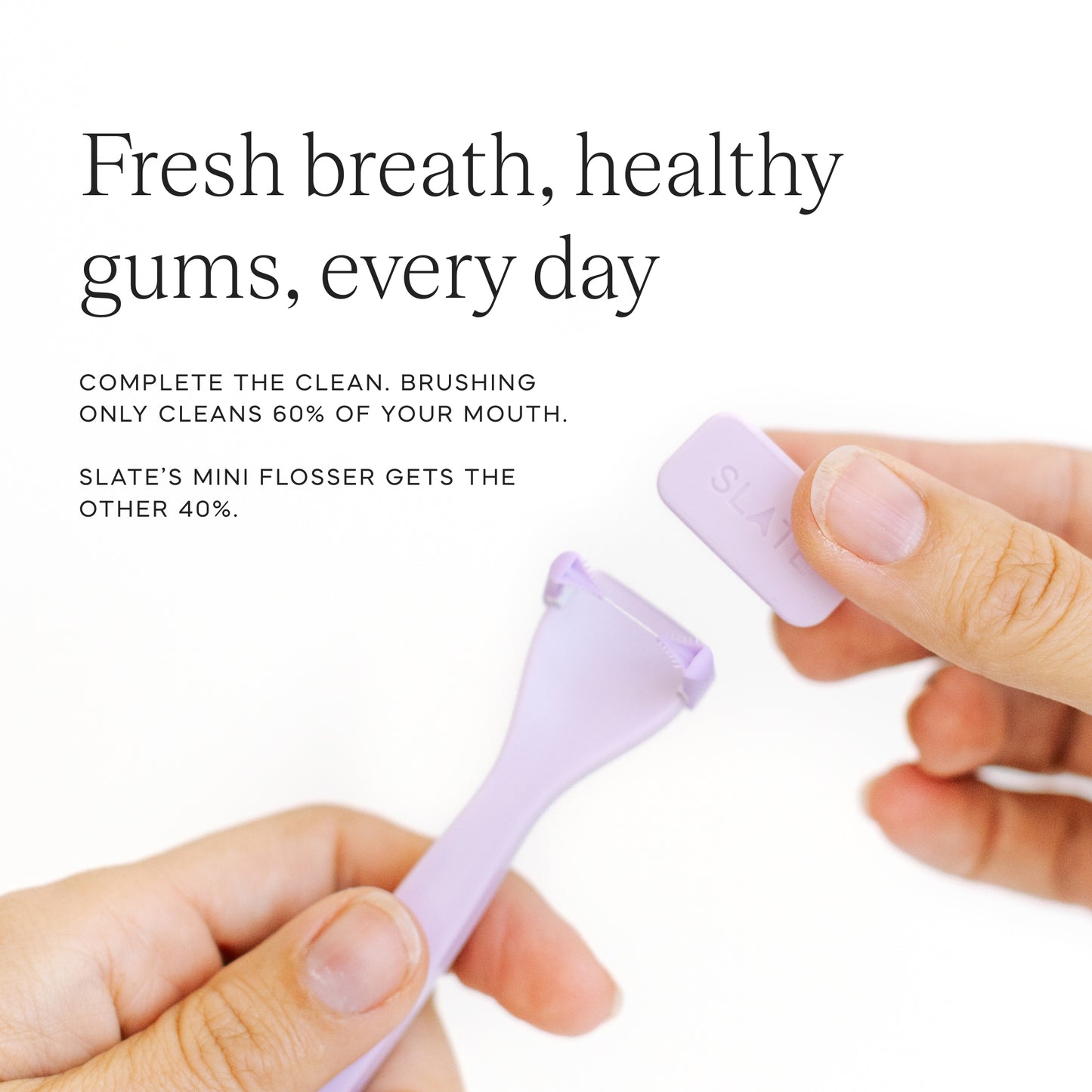 Slate Mini Flosser - LILAC