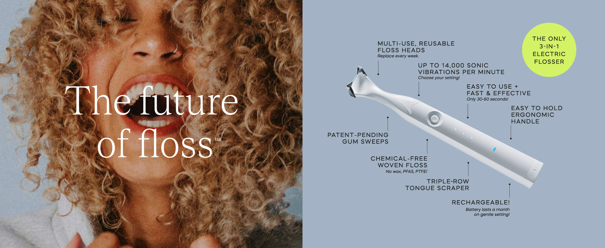 Slate Rechargeable Electric Flosser