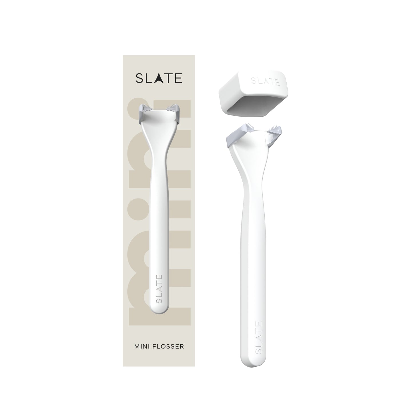 Slate Mini Flosser - WHITE