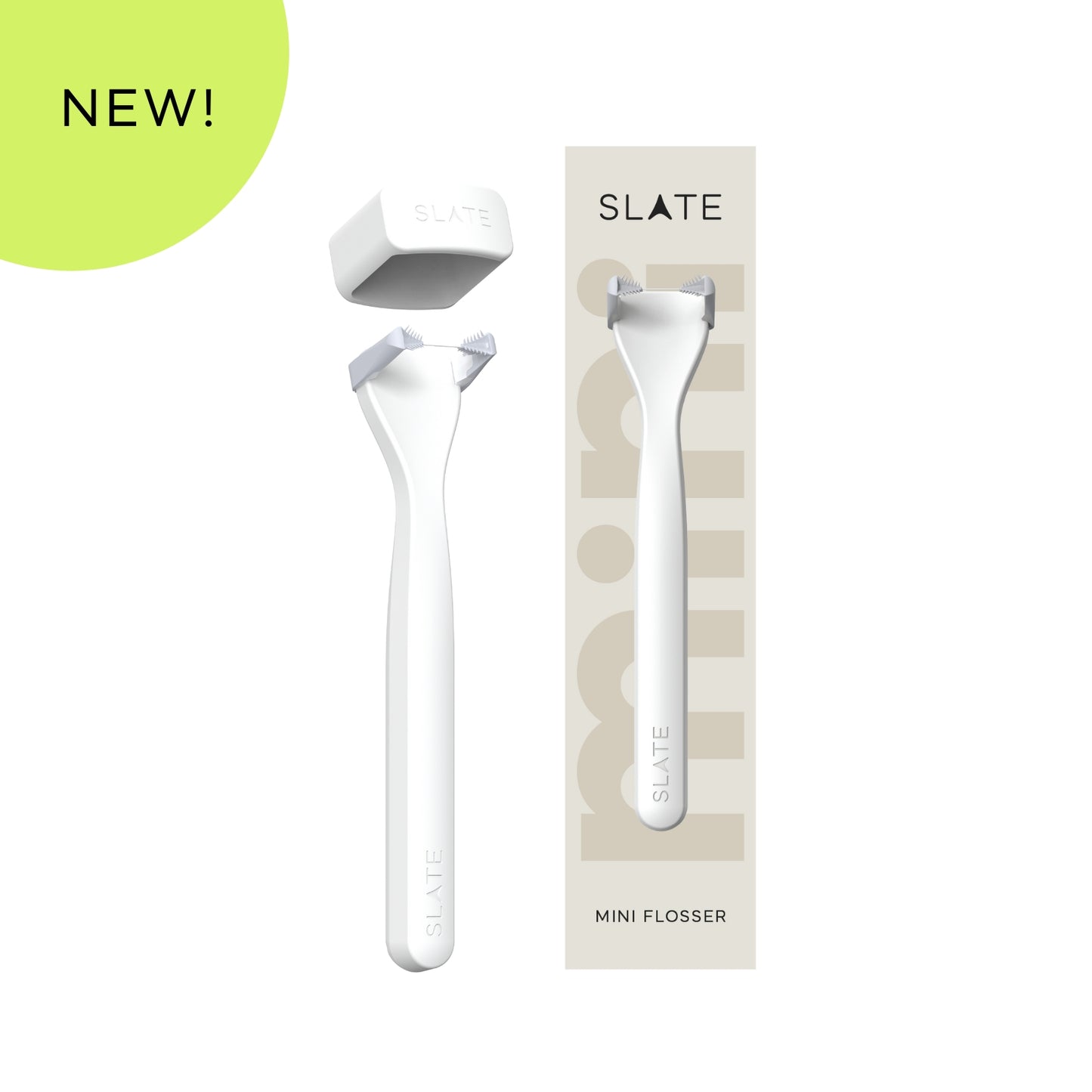 Slate Mini Flosser - WHITE